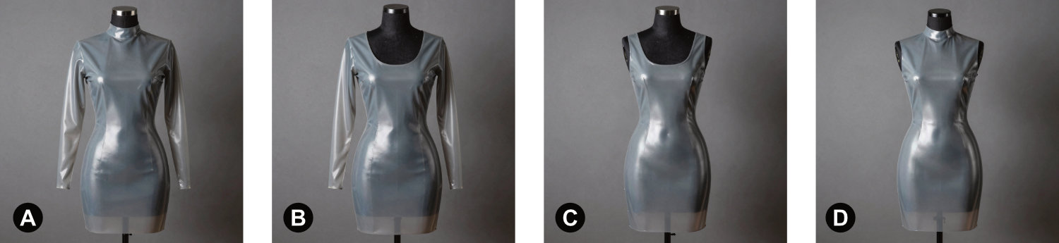 Latex mini dress