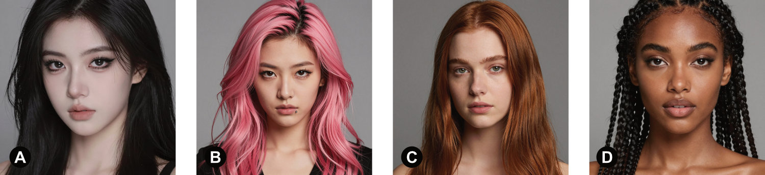 Emo woman AI model